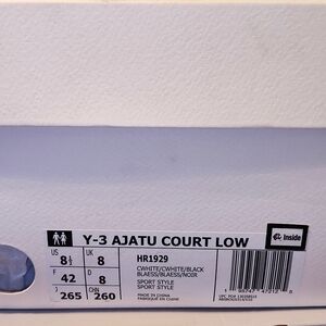 Y-3 Ajatu Court Low Sneakers - Classic White and Black